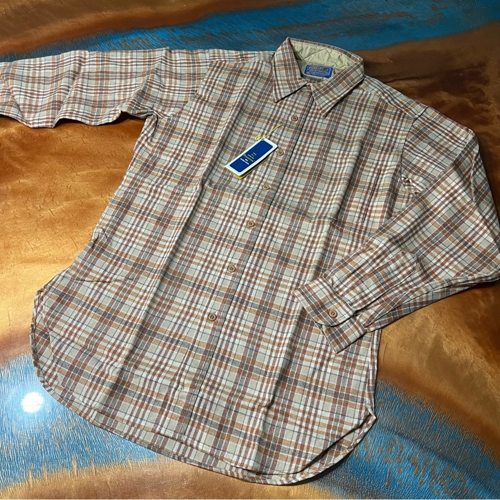 NWT Vintage Pendleton wool plaid Country Traditional Shirt Jacket size Medium